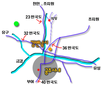 강변낚시 가는길..